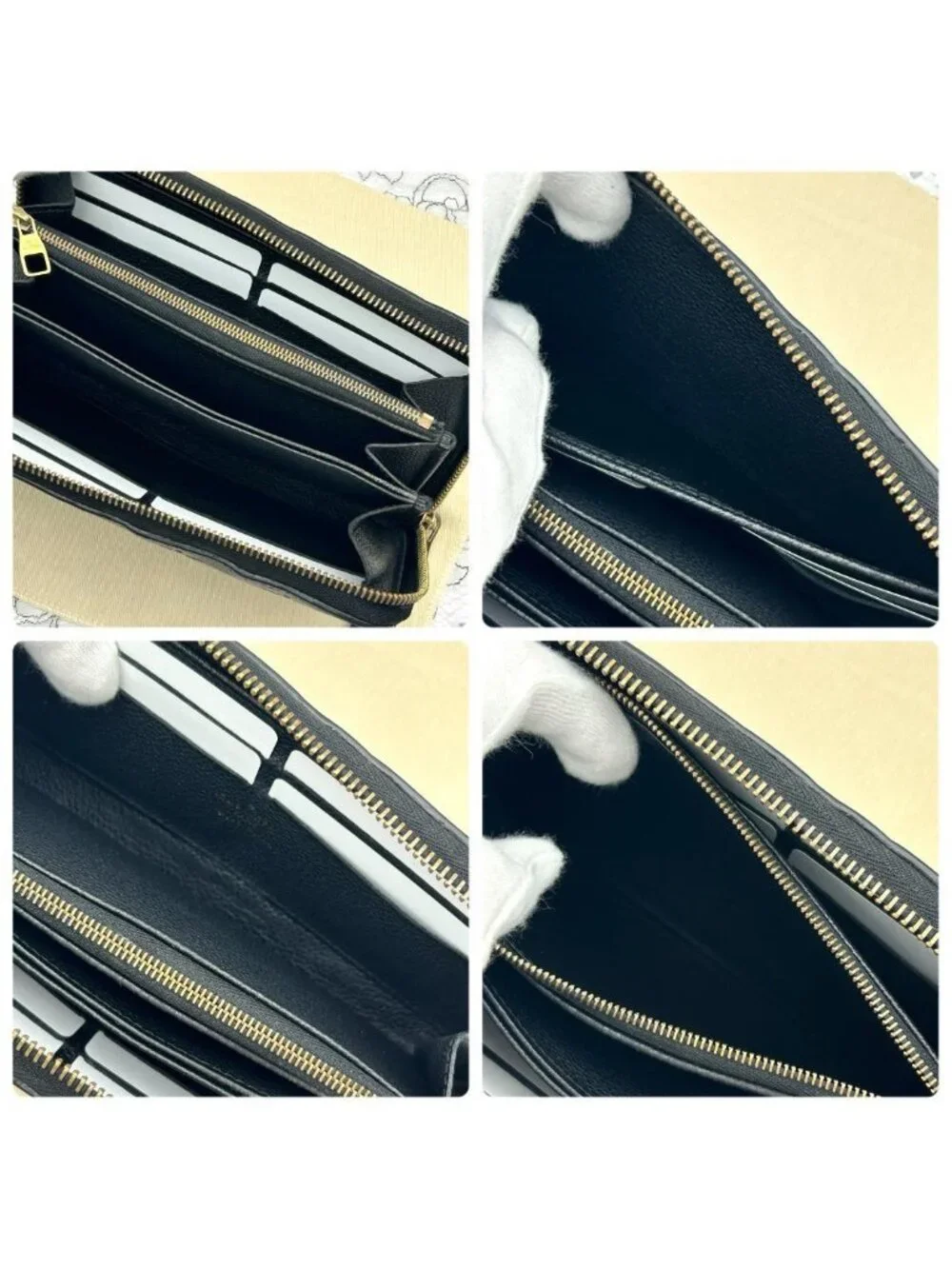Louis Vuitton Empreinte Zippy Wallet Noir
